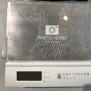 シンプルフォトフレームクロック(白) - ノベルティ本舗