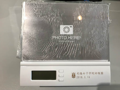 シンプルフォトフレームクロック(白) - ノベルティ本舗