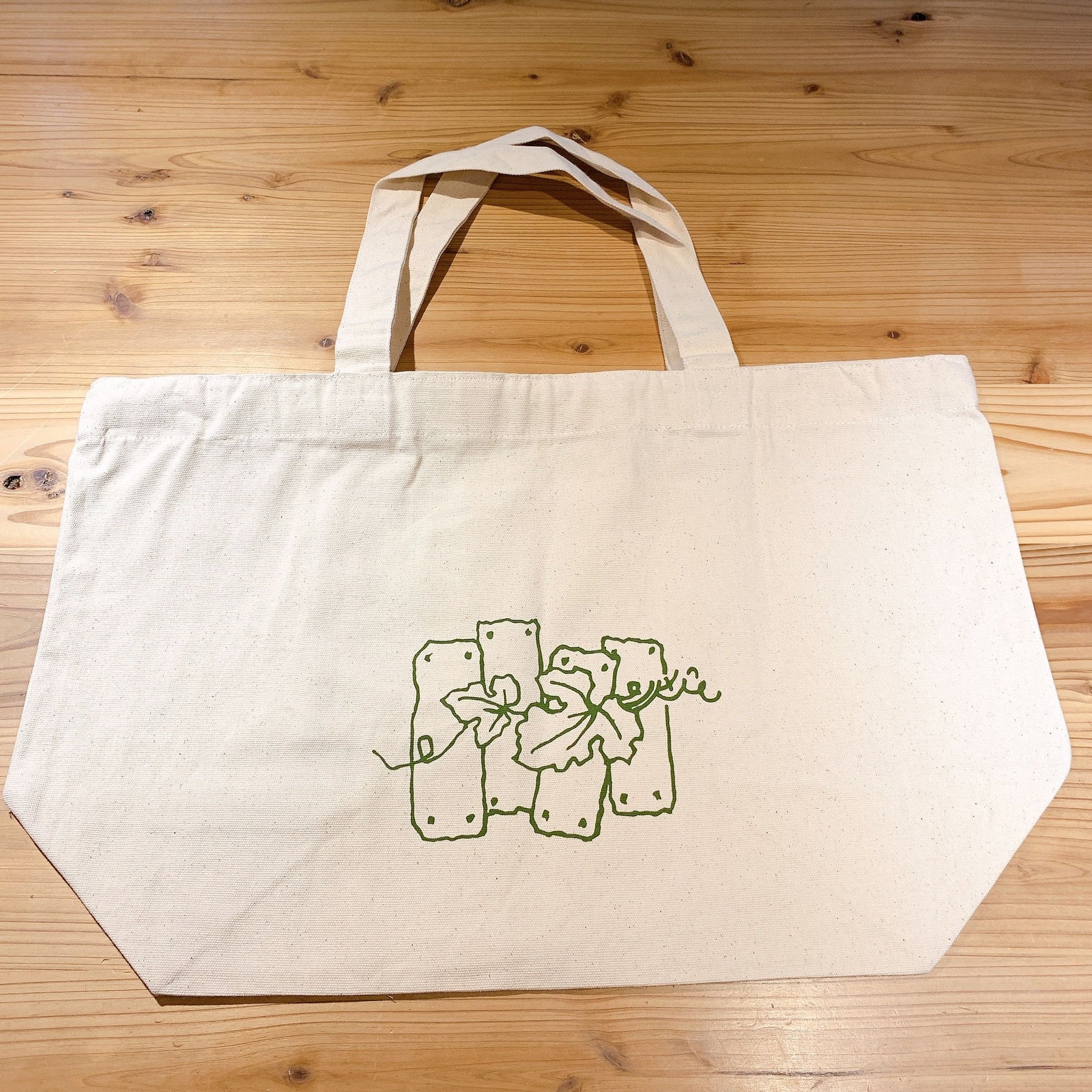 ファスナー付きコットンラージトート（マチ付） - ノベルティ本舗