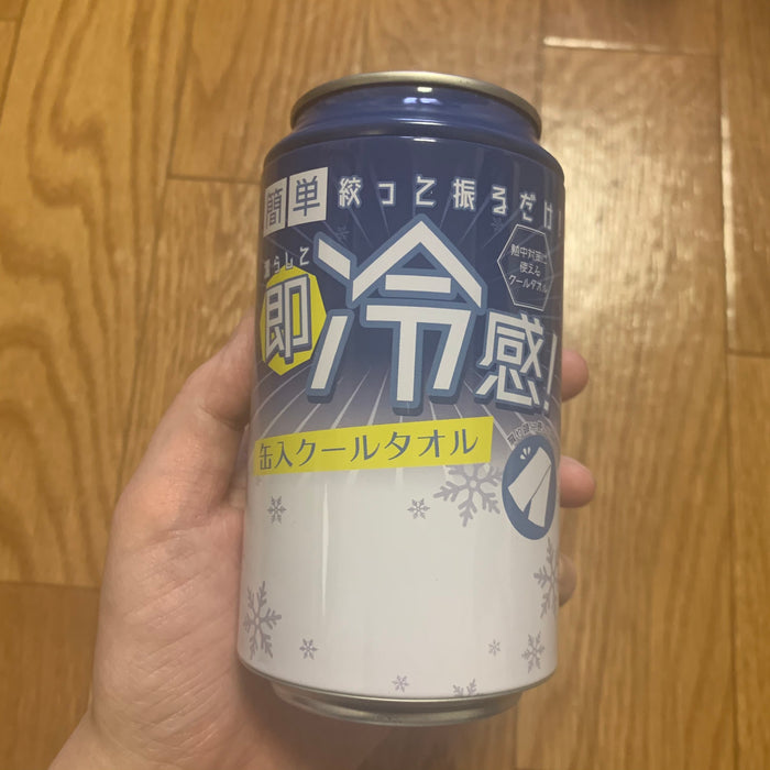 濡らして即冷感！缶入クールタオル - ノベルティ本舗