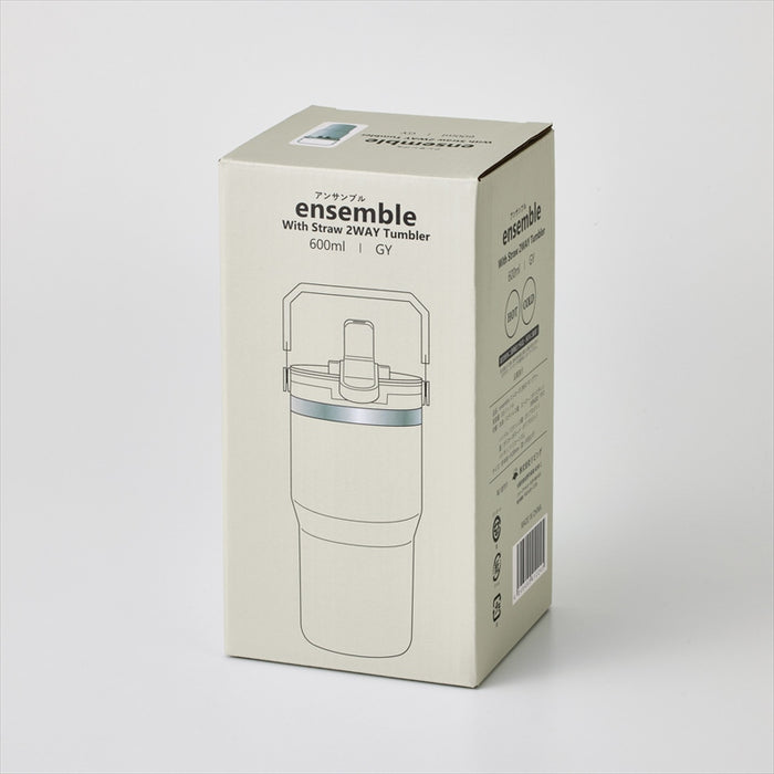 アンサンブル／2WAYタンブラー600ml グレー