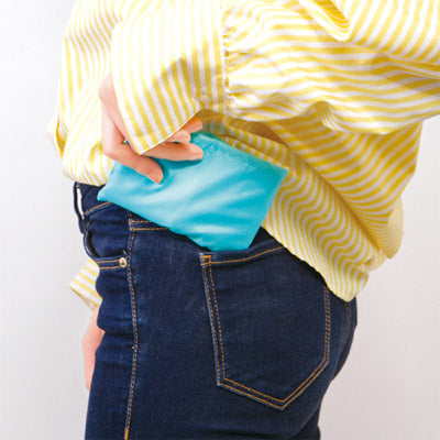 カラモ たっぷりマチのコンビニエコバッグ(ライトブルー)