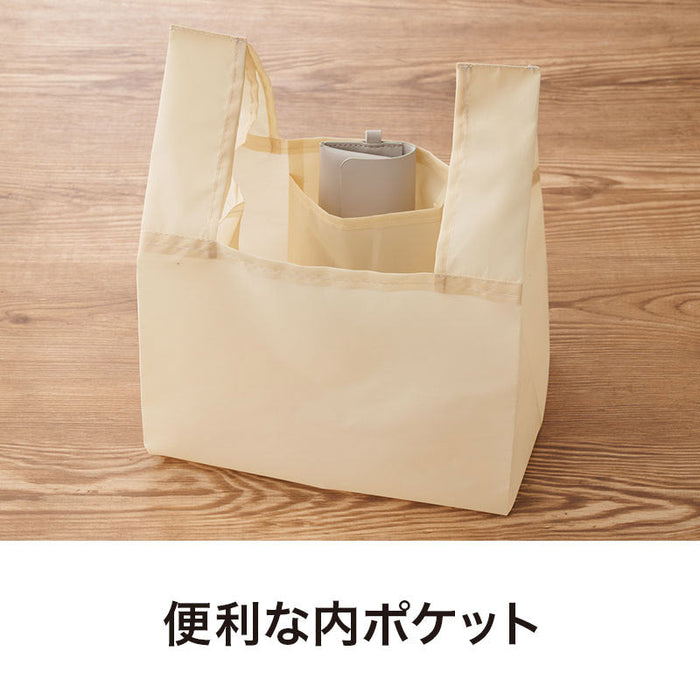 カラモ たっぷりマチのコンビニエコバッグ ベージュ