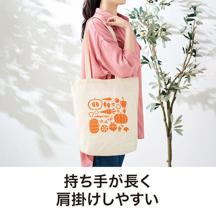 ベジフル マチありコットンバッグ ナチュラル