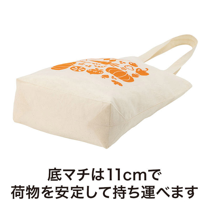ベジフル マチありコットンバッグ ナチュラル