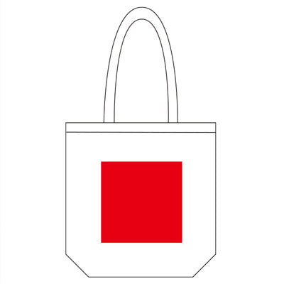 カラモ マチありコットンバッグ 縦型 (レッド)