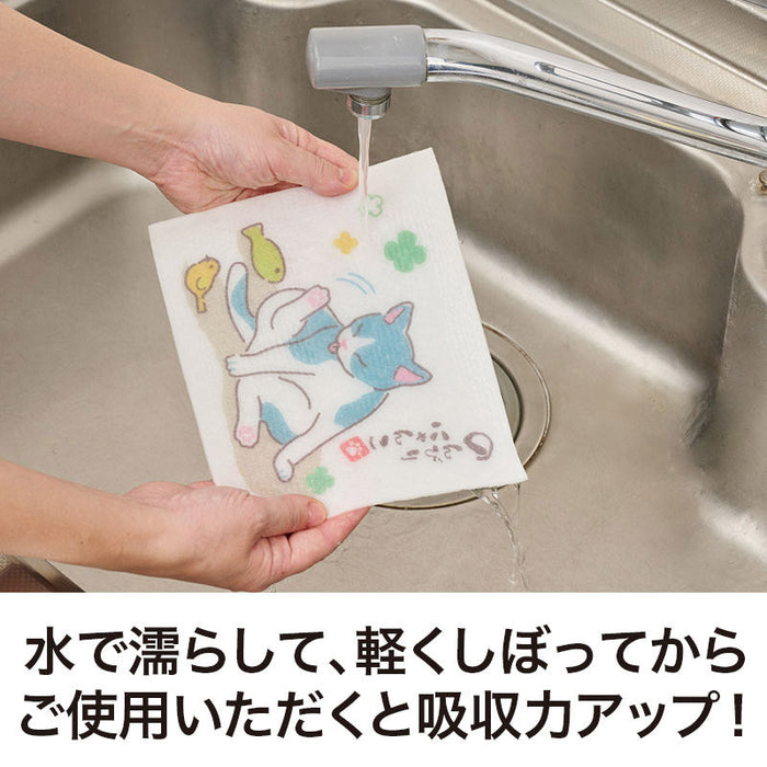 のんびりにゃんこ 超吸水！ecoふきん