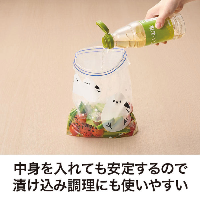 ありがとうございます もふかわシマエナガのマチありジッパーバッグ（8枚入り）