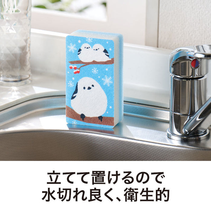 ありがとうございます もふかわシマエナガのキッチンスポンジ