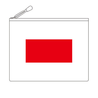 カラモ 両面メッシュクリアポーチ A6 ブラック