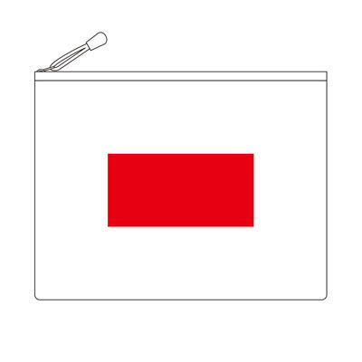 カラモ 両面メッシュクリアポーチ B6 ブラック