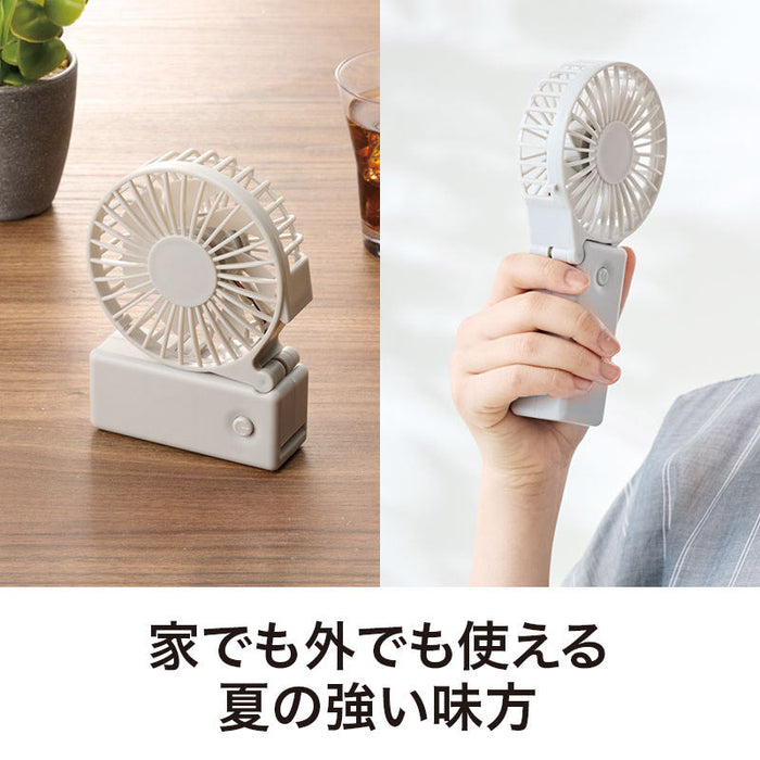 カラモ 2wayハンディファン グレー