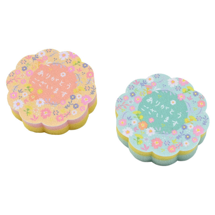 「ありがとうございます」ダイカットキッチンスポンジ（１コ入）