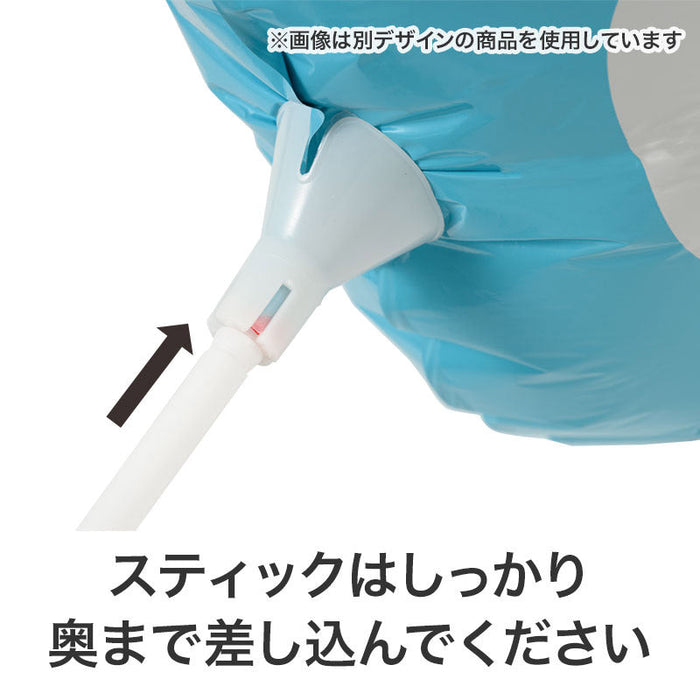 ハート スティックバルーン(ブルー)