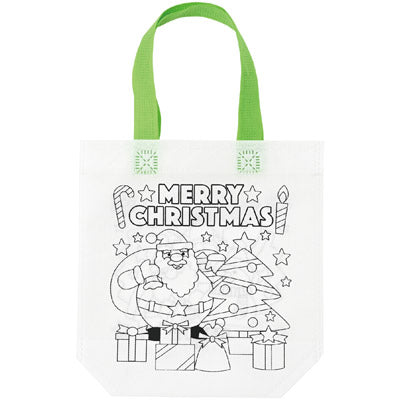 クリスマスぬりえトートバッグ