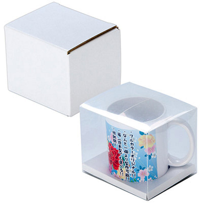 フルカラー転写対応陶器マグカップ(320ml)(白)