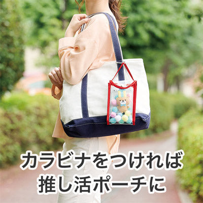 カラモ 2wayクリアスマホショルダーバッグ レッド