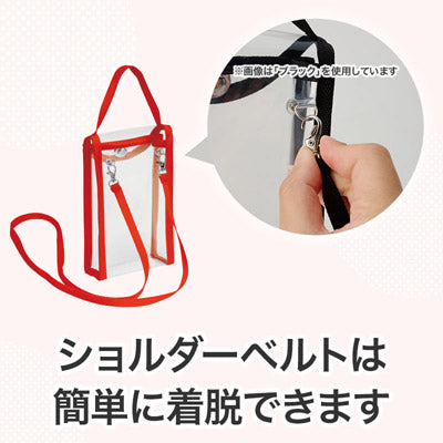 カラモ 2wayクリアスマホショルダーバッグ レッド