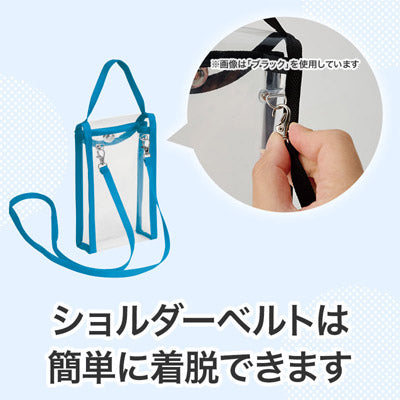 カラモ 2wayクリアスマホショルダーバッグ ブルー