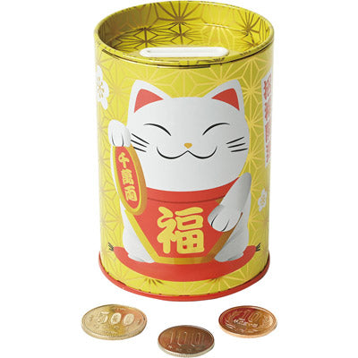 ペン立て缶貯金箱＜まねき猫＞ - ノベルティ本舗