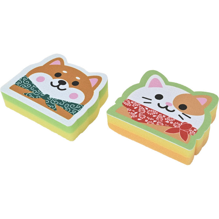 わんにゃんダイカットキッチンスポンジ（1コ入）