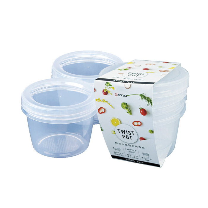ツイストポット５００ｍｌ２個組（クリア）