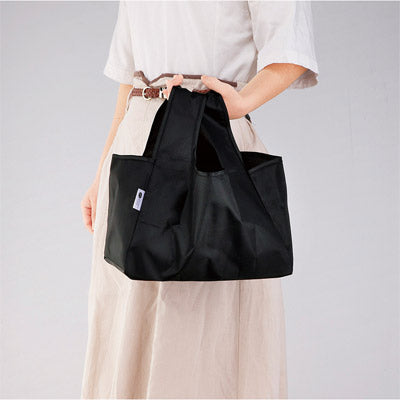 リフェロ・再生PETマチ広エコバッグ（ブラック）