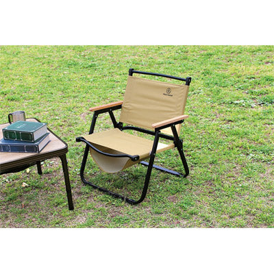 収納モック付き　ロースタイルフォールディングチェア