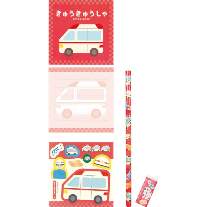 乗り物文具4点セット