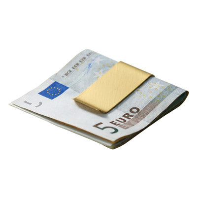 金色のマネークリップ＆ポケットルーペセット