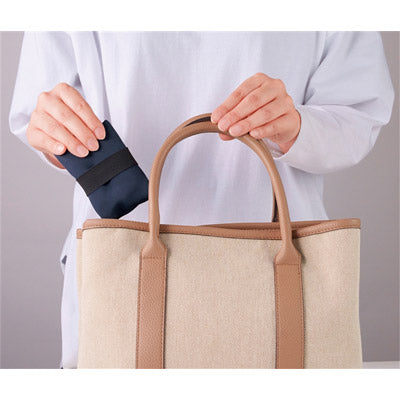 スエード風　コンビニエコバッグ（ネイビー）