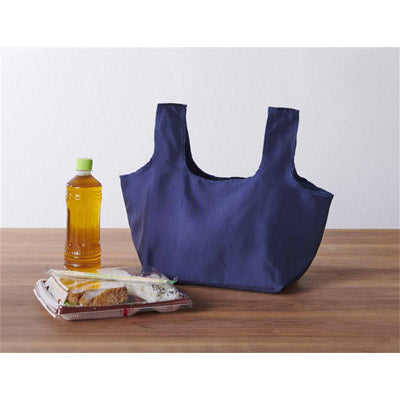 スエード風　コンビニエコバッグ（ネイビー）