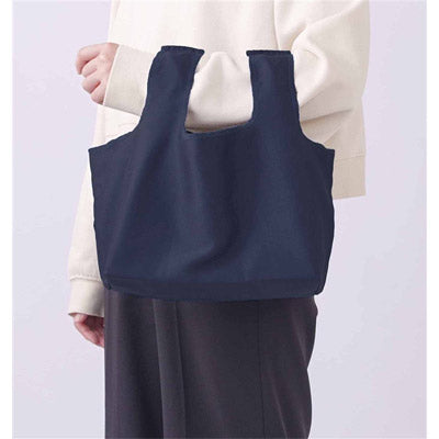 スエード風　コンビニエコバッグ（ネイビー）