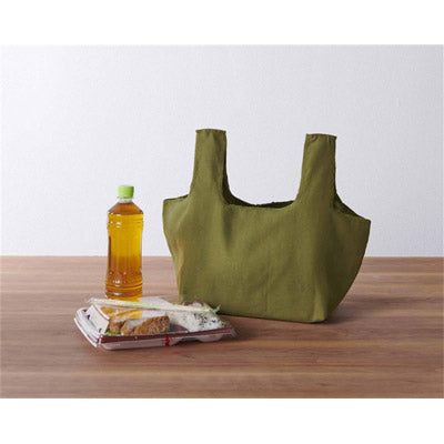 スエード風　コンビニエコバッグ（オリーブ）
