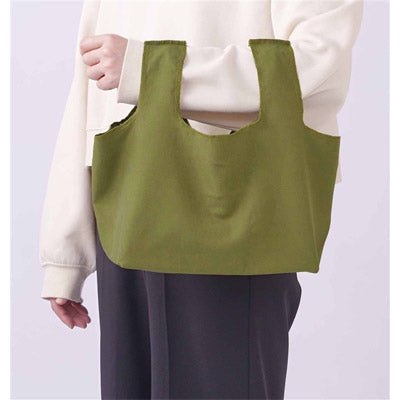 スエード風　コンビニエコバッグ（オリーブ）