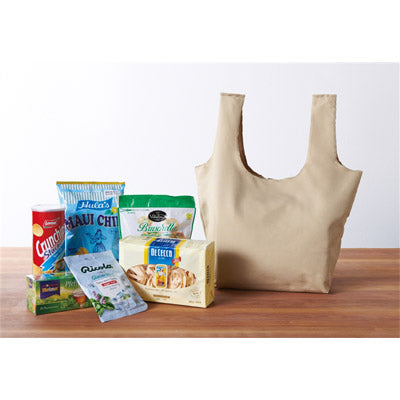 スエード風　お買い物エコバッグ（ベージュ）