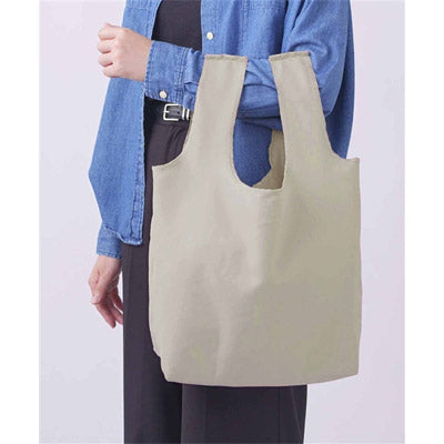 スエード風　お買い物エコバッグ（ベージュ）