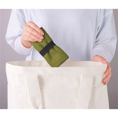 スエード風　お買い物エコバッグ（オリーブ）