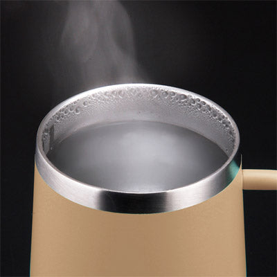 Smoo・真空二重構造ステンレスマグカップ（ライトブラウン）