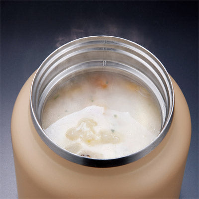 Smoo・真空二重構造ステンレスフードポット（ライトブラウン）