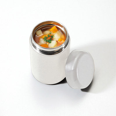 MIP 真空二重構造ステンレスフードポット（ホワイト）