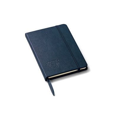 レザー調・ハードカバーノート（A6）（ネイビー）