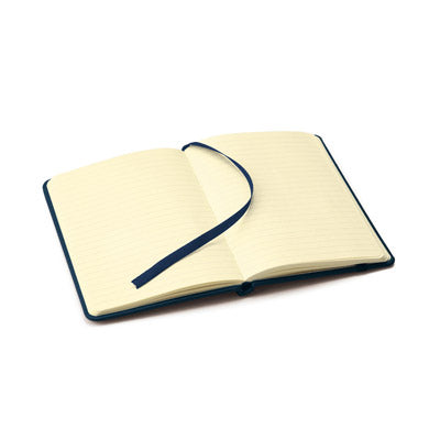 レザー調・ハードカバーノート（A6）（ネイビー）