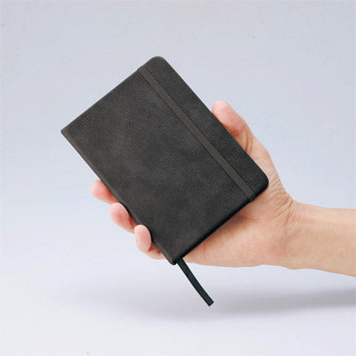 レザー調・ハードカバーノート（A6）（ブラック）