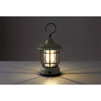 フック付きCOBランタンライト（カーキ）