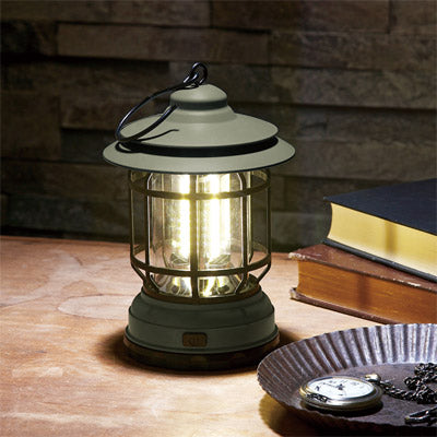 フック付きCOBランタンライト（カーキ）