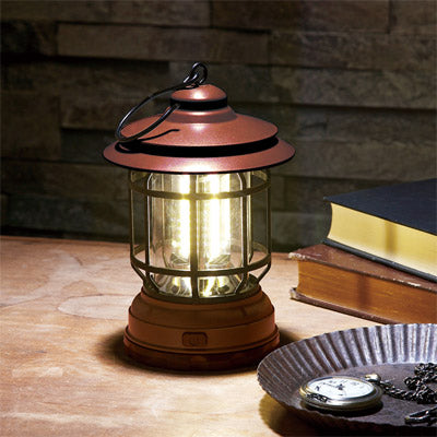 フック付きCOBランタンライト（ダークブラウン）