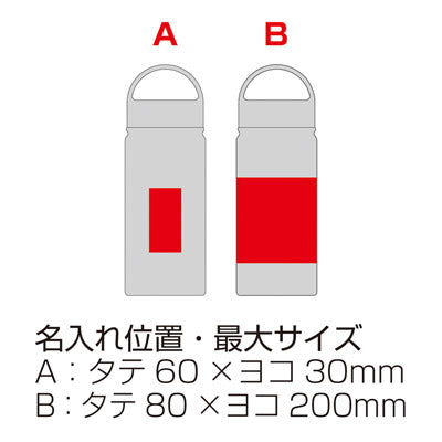 ビーサイド・真空二重ハンドル付きマグボトル 500ml（オレンジ）