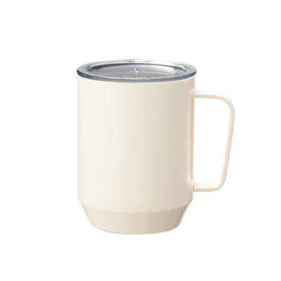 蓋付き真空ステンレスマグカップ４００ｍｌ（オフホワイト）