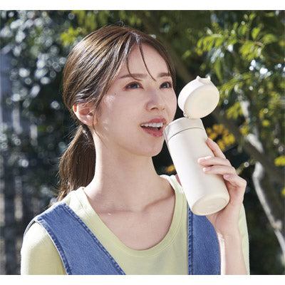 ワンプッシュ真空ステンレスボトル３２０ｍｌ１本（ホワイト）